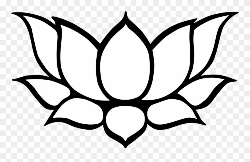 Lotus Clip Art Free Lotus Cliparts Download Free Clip - Lotus Flower Outline - Png Download