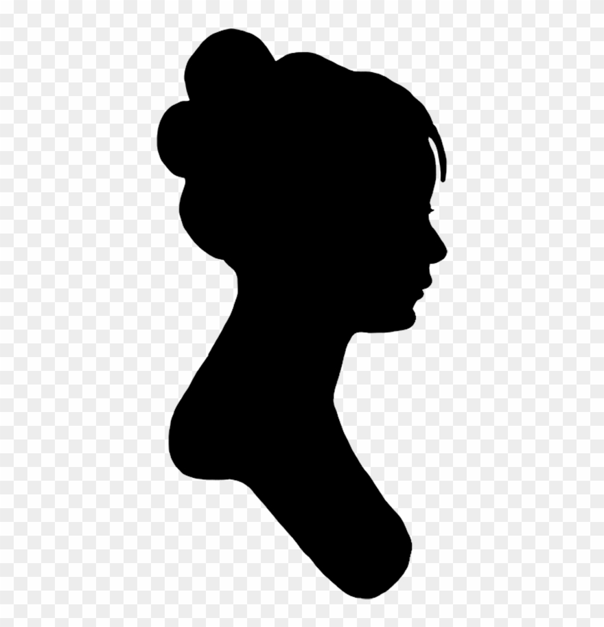 Victorian Silhouette Clipart - Woman Profile Silhouette Png Transparent Png