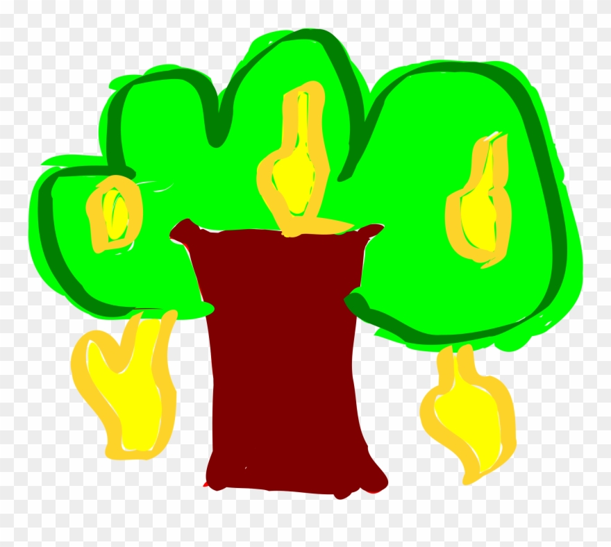 Clipart Of A Mango Tree Cartoony - Tree Cartoony - Png Download