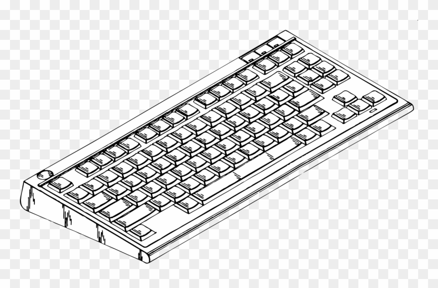 Computer Keyboard 2 Black - Computer Keyboard Clipart - Png Download