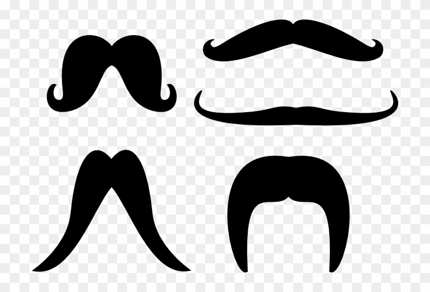 Mustache Clip Art No Background - Mustache Clipart - Png Download