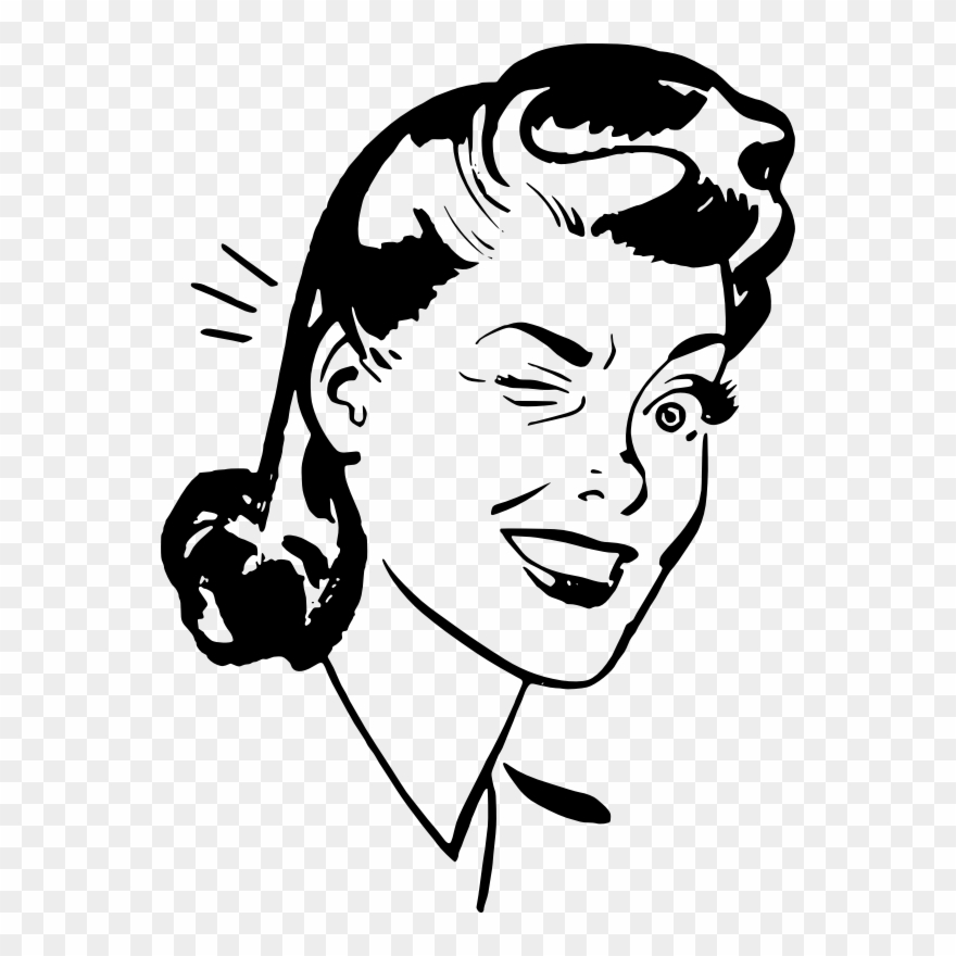 Medium Image - Retro Woman Clipart Png Transparent Png