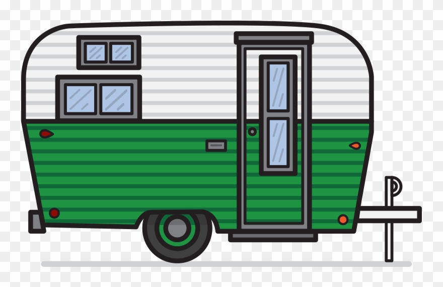 Vintage Camper Clipart - Caravan Clipart In Png Transparent Png