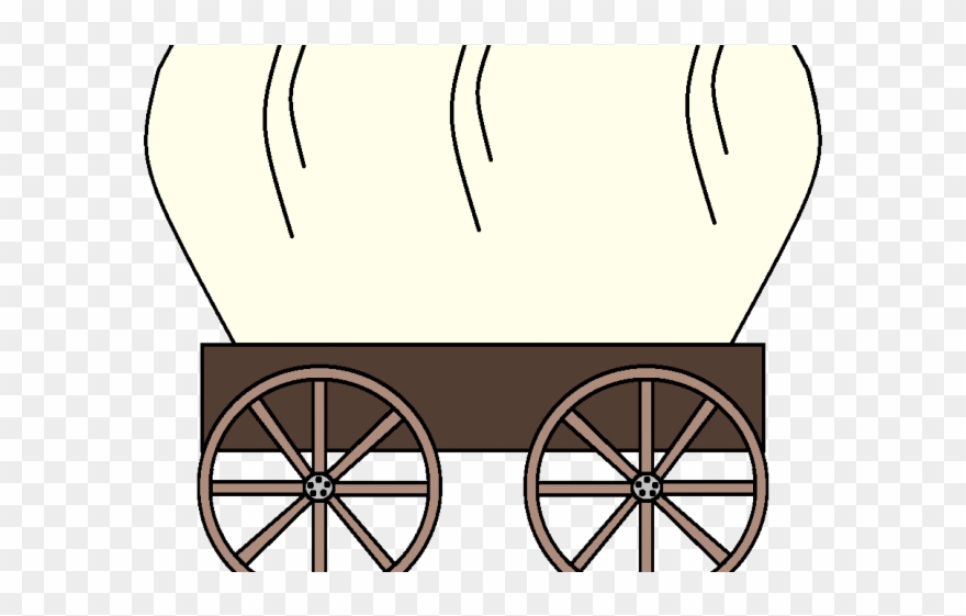 Vector Black And White Download Covered Cliparts Free - Oregon Trail Wagon Clip Art - Png Download