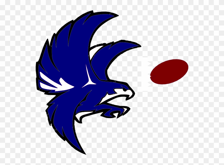 Blue And White Falcon Clip Art - Logo Hawk Clip Art Falcon - Png Download