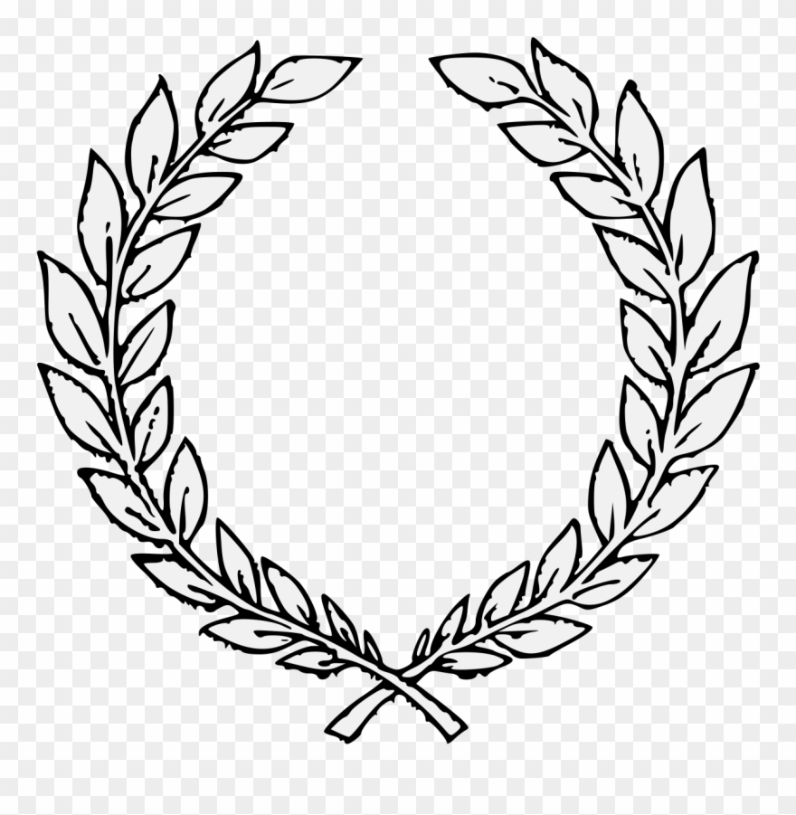Traceable Heraldic Art Pdf - Laurel Wreath Transparent Background Clipart