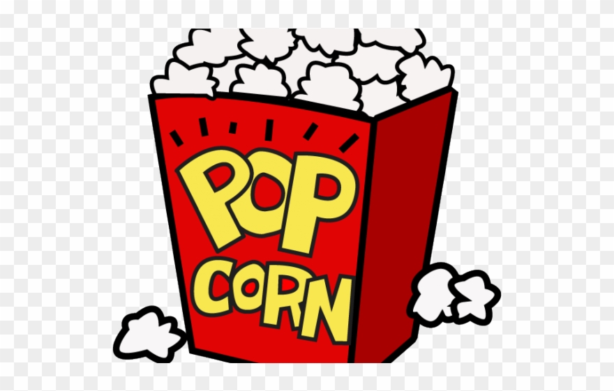 Retro Clipart Popcorn - Clip Art Movie Popcorn - Png Download