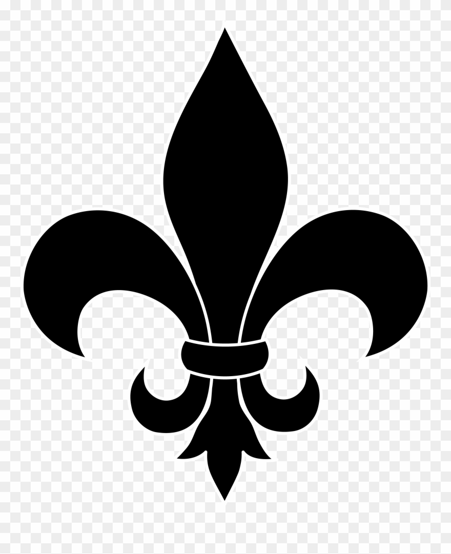 Frrench Free Clip Art Black Fleur De - Fleur De Lis Png Transparent Png