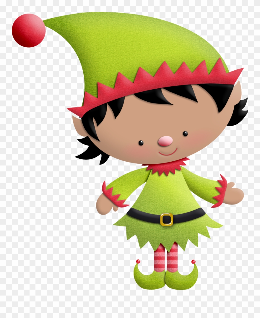 Elves ‿✿⁀○ Santa Claus Clipart, Christmas Elf, - Duendes De Navidad Animados - Png Download