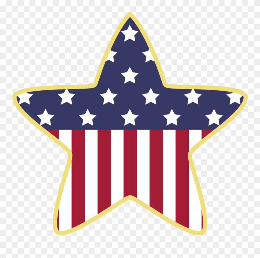 Abstract American Star And Flag Clipart - Clipart Patriotic - Png Download