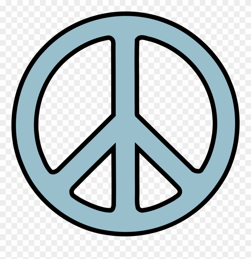 Peace Sign Clip Art Black And White - Transparent Peace Sign - Png Download