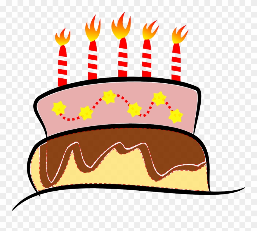 Happy Birthday Cake Clip Art Vector Png And Gif - Kue Ulang Tahun Kartun Transparent Png