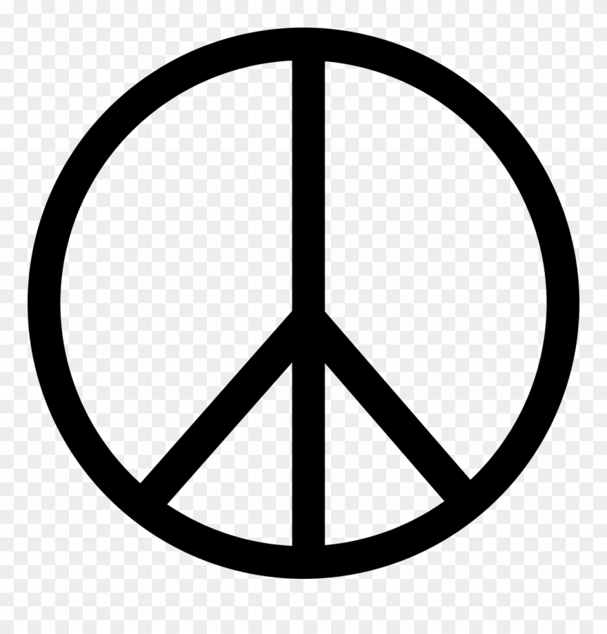 Peace Symbol Clipart Retro - Peace Sign - Png Download