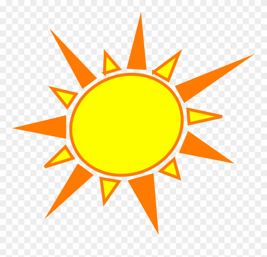 Tropical Clipart Sunshine - Yellow And Orange Sun - Png Download