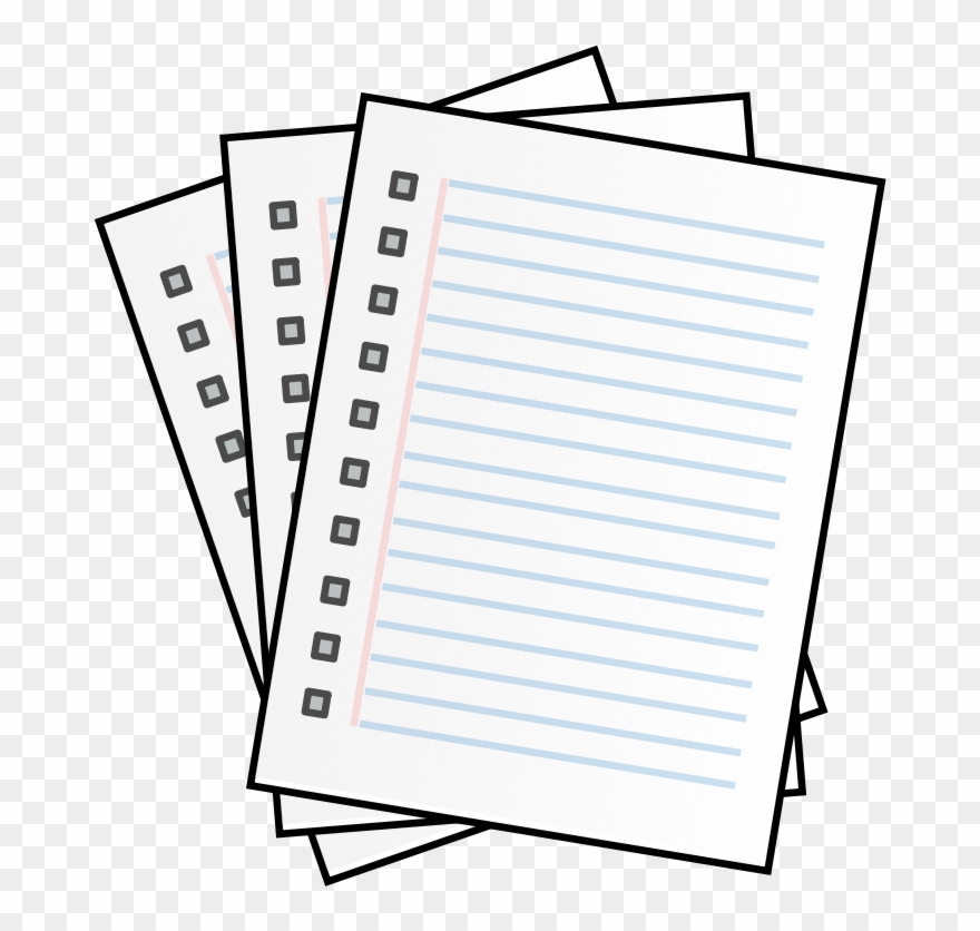 Take Note School Clipart - Page Of Writing Clipart - Png Download