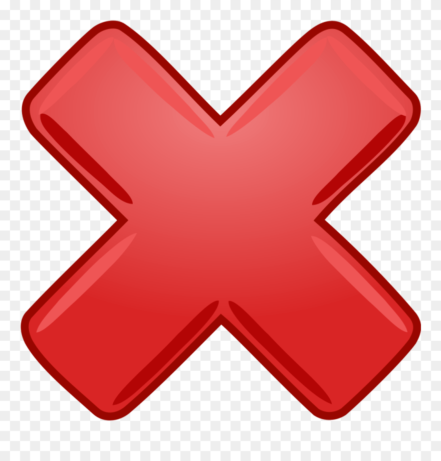 Red X Cross Wrong Not Clip Art - Big Red X - Png Download