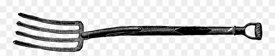 Fork Clipart Victorian - Garden Fork Clipart Black And White - Png Download