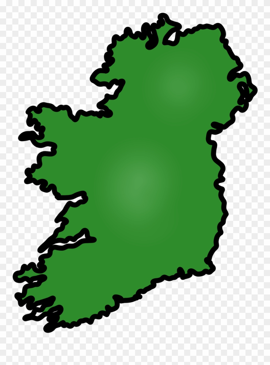 Irish Flag Clip Art Clipart - Map Of Ireland Clip Art - Png Download