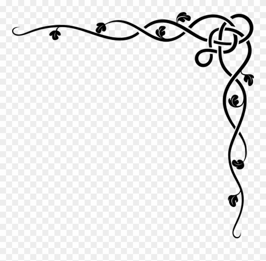 Free Celtic Vine Border Accent Clipart Illustration - You Can T Go Back And Change - Png Download