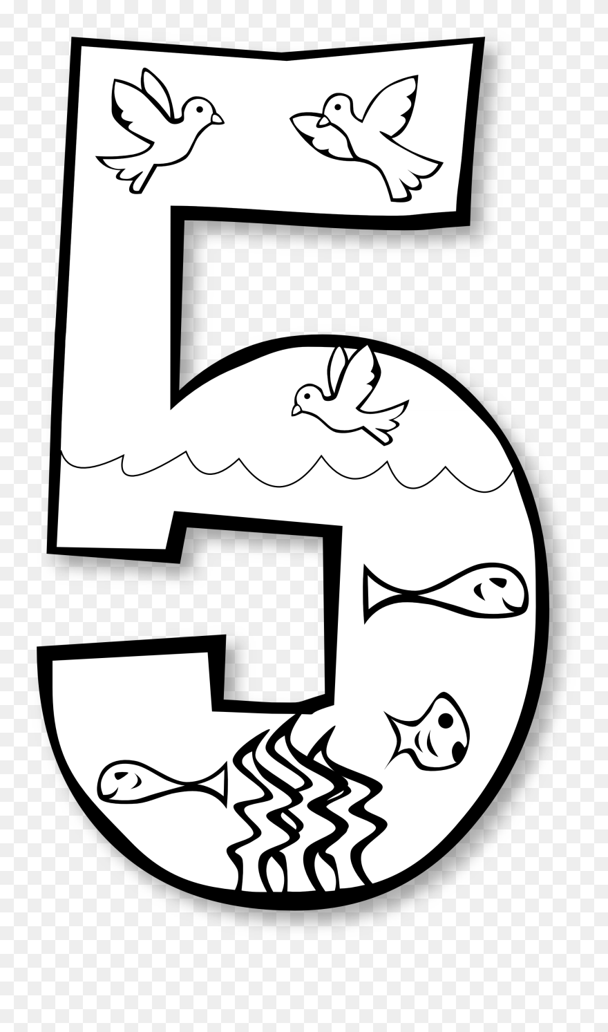Clip Art Creation Day Number Ge Black White - Days Of Creation Craft For Preschooler - Png Download