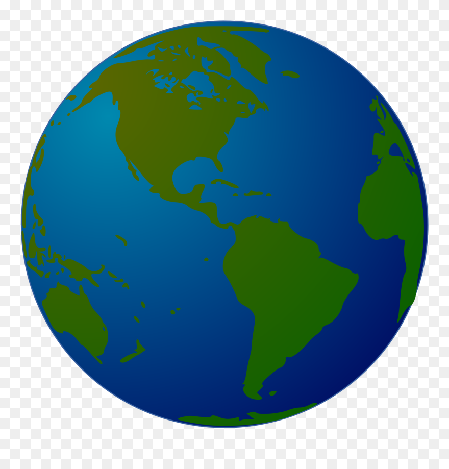 Free - World Map Globe Clipart