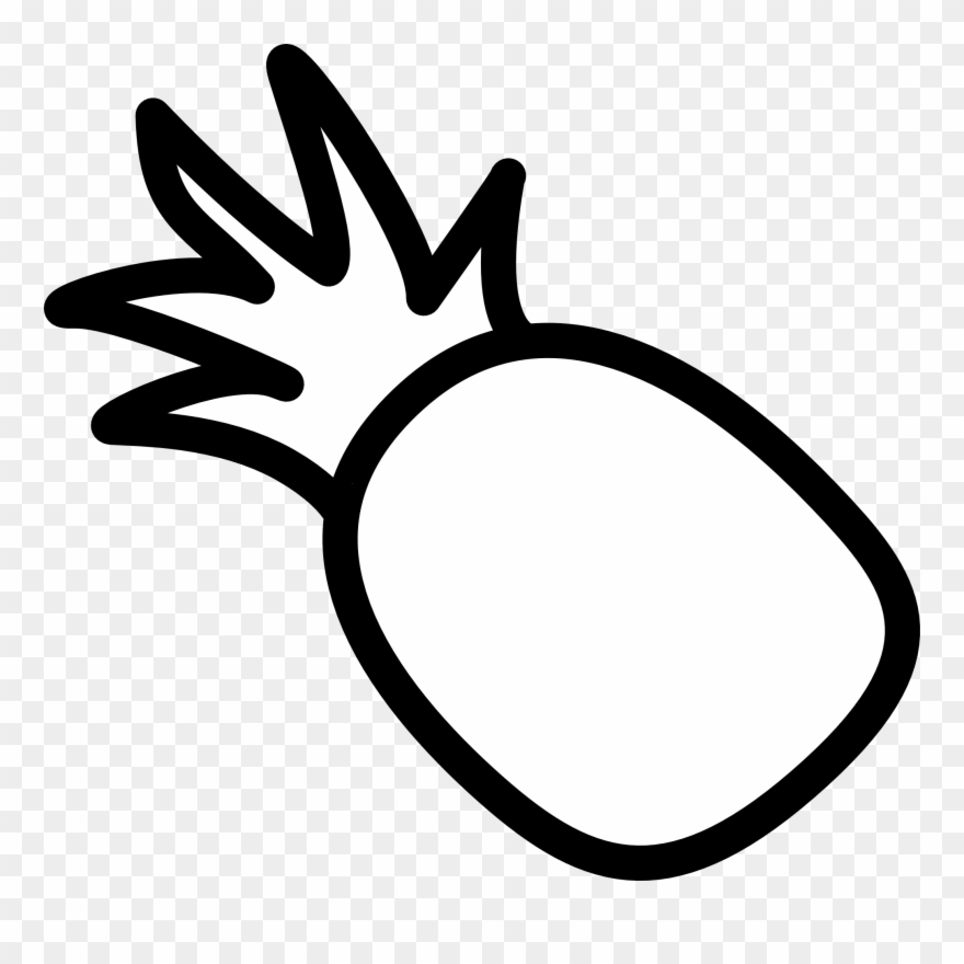 Adobe Illustrator Clip Art - Pineapple Outline Coloring Page - Png Download