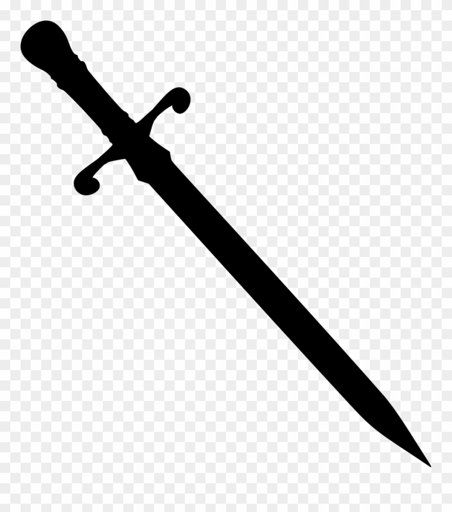 Axe Clipart Medieval Sword - Sword Clipart Silhouette - Png Download