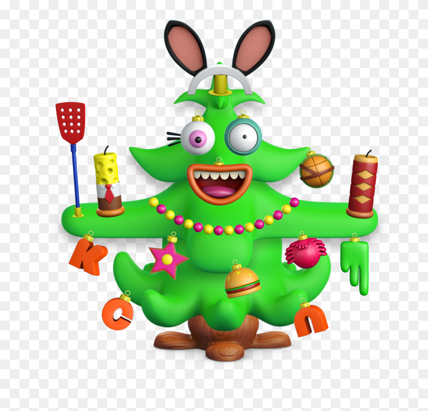 Crazy Clipart Christmas Tree - Nickelodeon Christmas Png Transparent Png