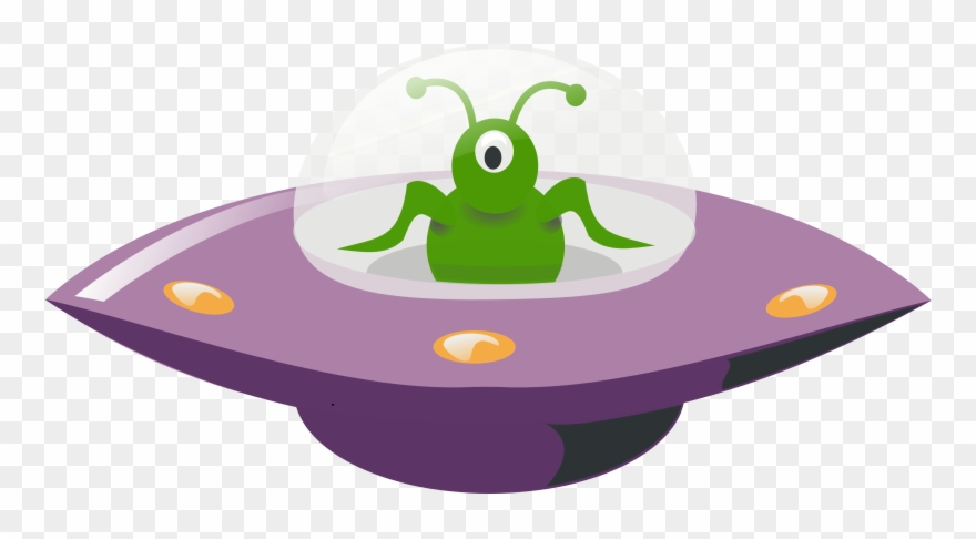 Clipart Info - Alien In Ufo Shower Curtain - Png Download