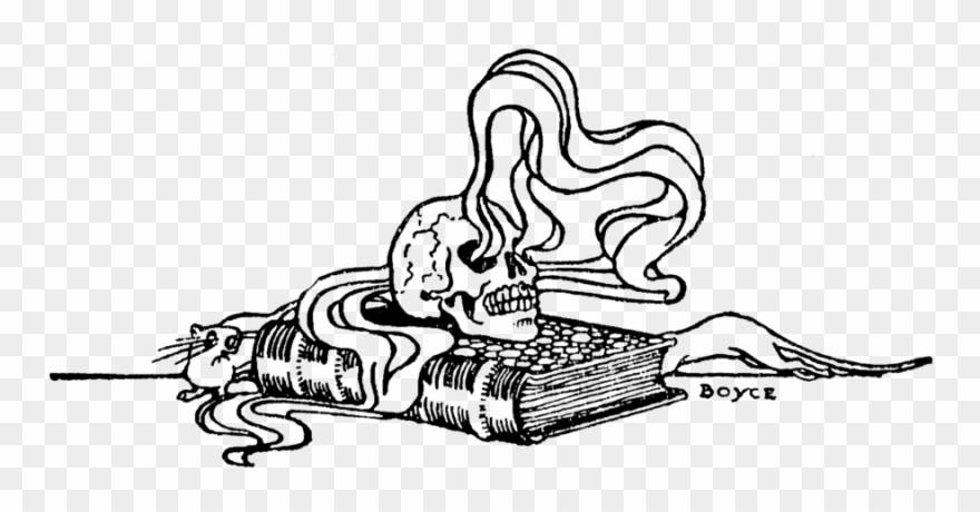 Download Smokingskull Png Clipart Computer Icons Clip - Skull And Book Clipart Transparent Png