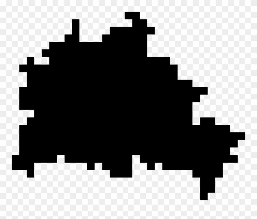 Computer Icons Pixel Art Berlin Black And White Download - Berlin Outline Clipart