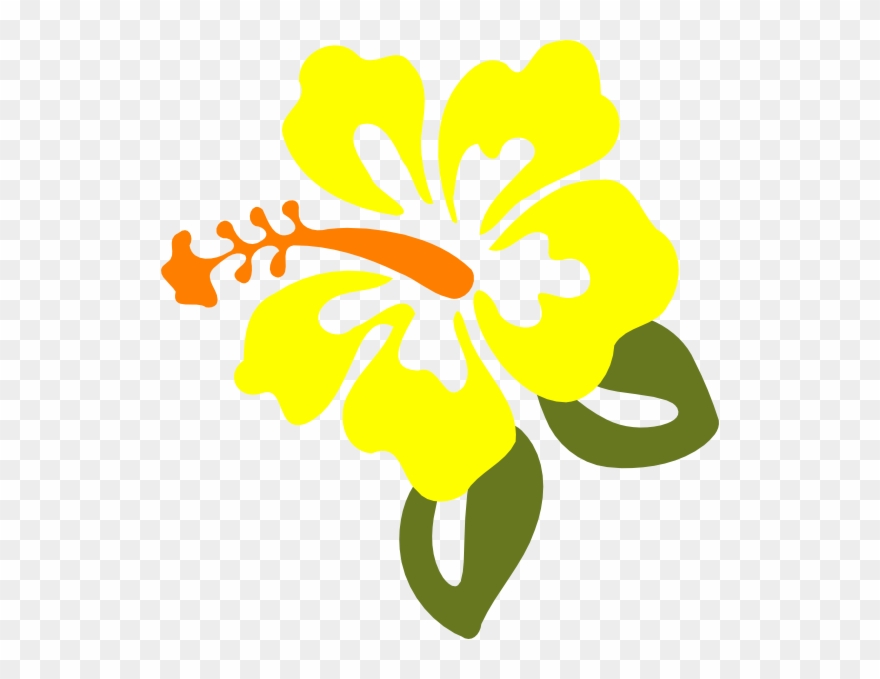 Hibiscus Animated Clip Art - Yellow Hibiscus Clipart - Png Download