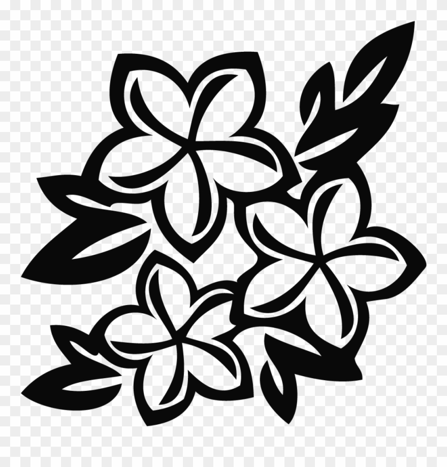 Black And White Flowers Drawing At Getdrawings - Floral Designs Png Black And White Clipart