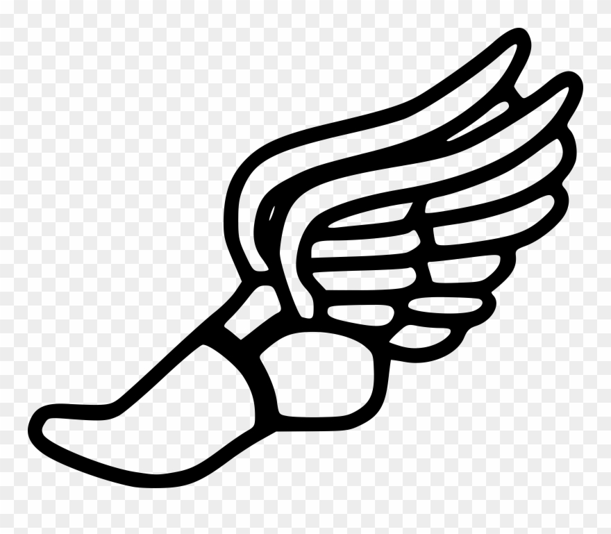 Foot Walking Feet Clip Art Image 2 - Track And Field Winged Foot - Png Download