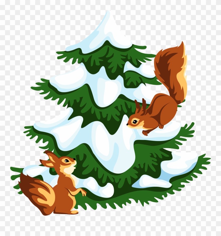 Вышивка Крестом Елка В Снегу Clipart