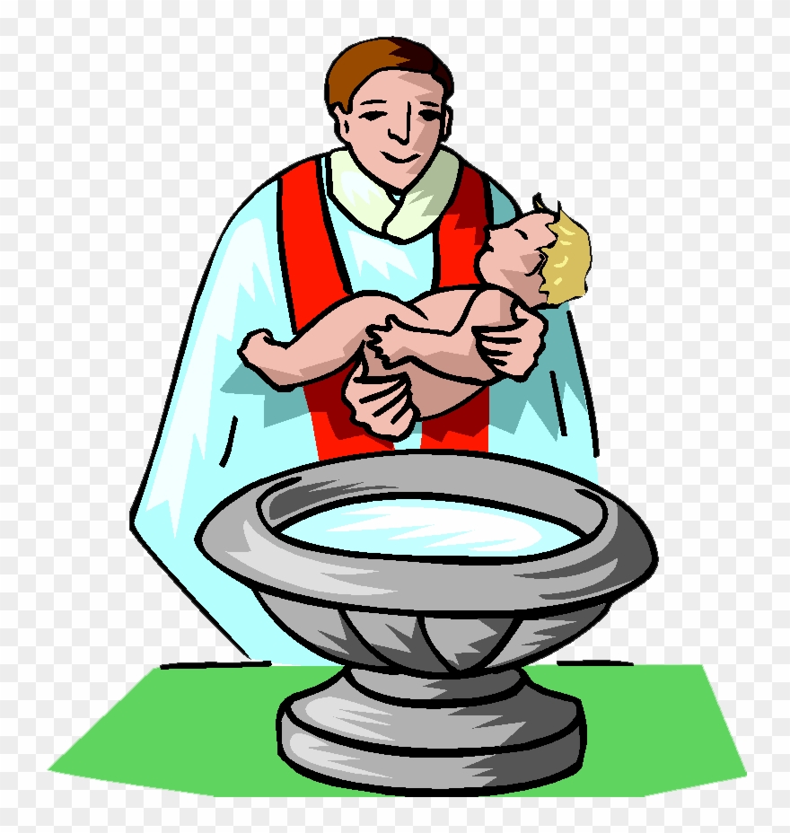Baptism Clip Art Free - Baby Getting Baptized Clipart - Png Download