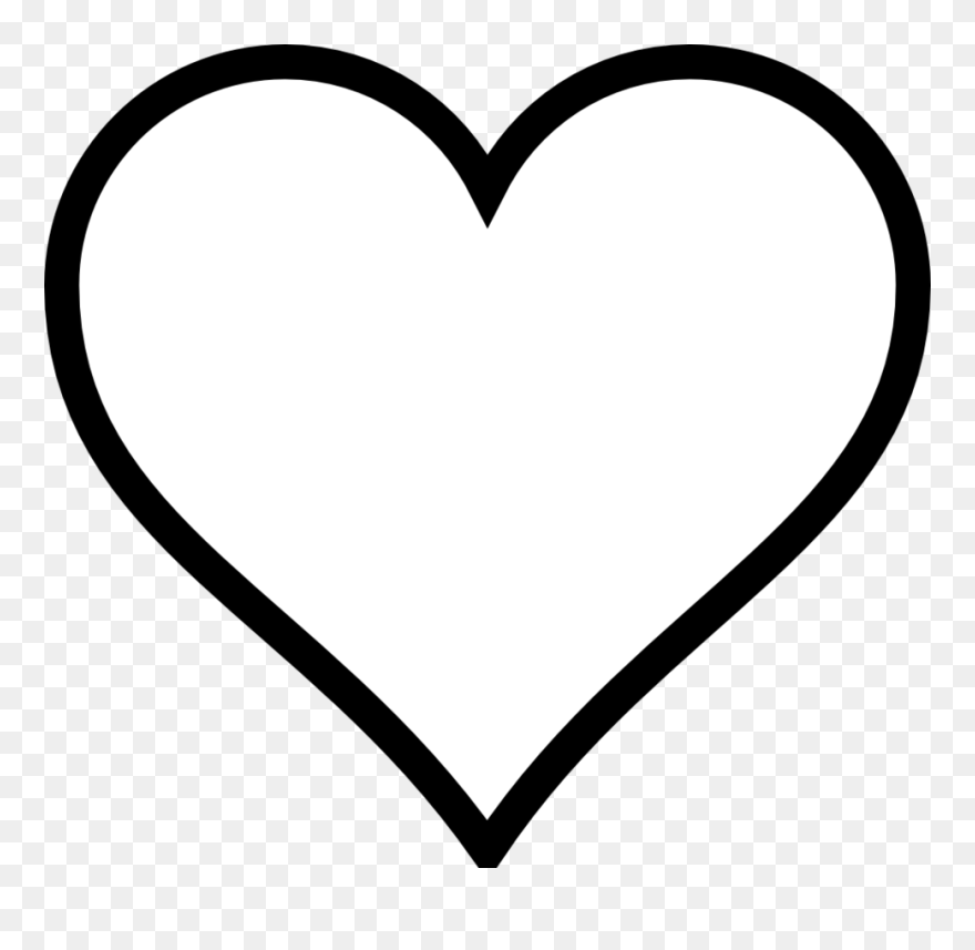 Heart Stencil - Colouring Pages Of Heart Clipart