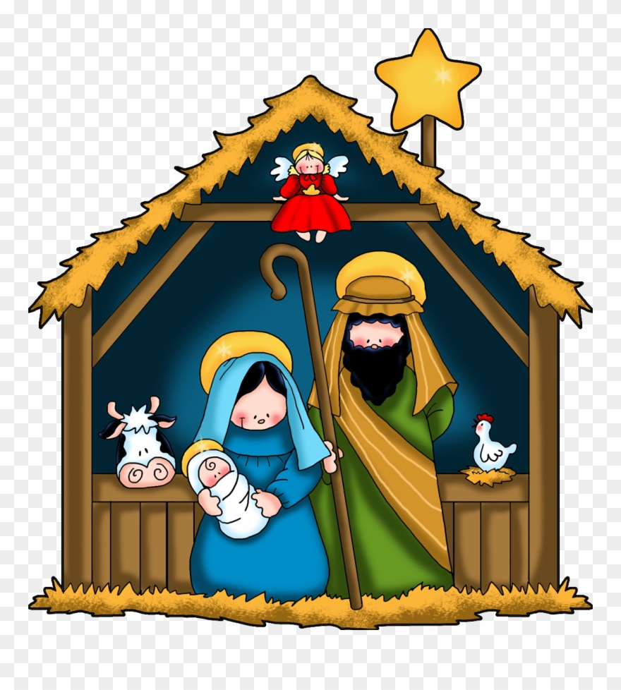 Free Jesus Christmas Cliparts, Download Free Clip Art, - Christmas Belen Clip Art - Png Download