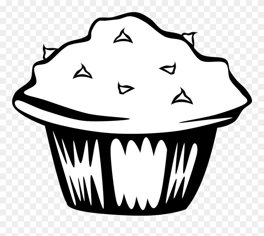 Clipart Food Fast Breakfast Ff Menu 21 Black White - Muffin Clip Art Black And White - Png Download