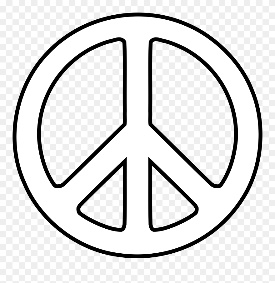 Peace Sign Clipart Black And White Free - Martin Luther King Drawing Ideas - Png Download