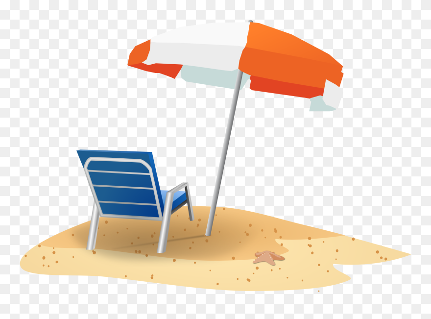 At Getdrawings Com Free For Personal Use - Beach Chair And Umbrella Clipart - Png Download