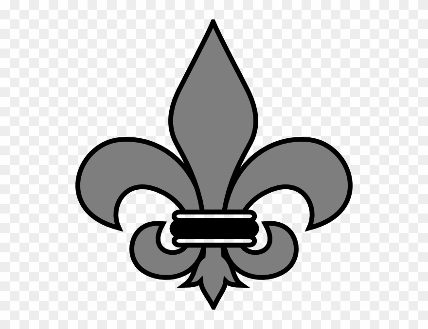 Grey Fleur De Lis Clip Art - Symbol Of The Medieval Period - Png Download