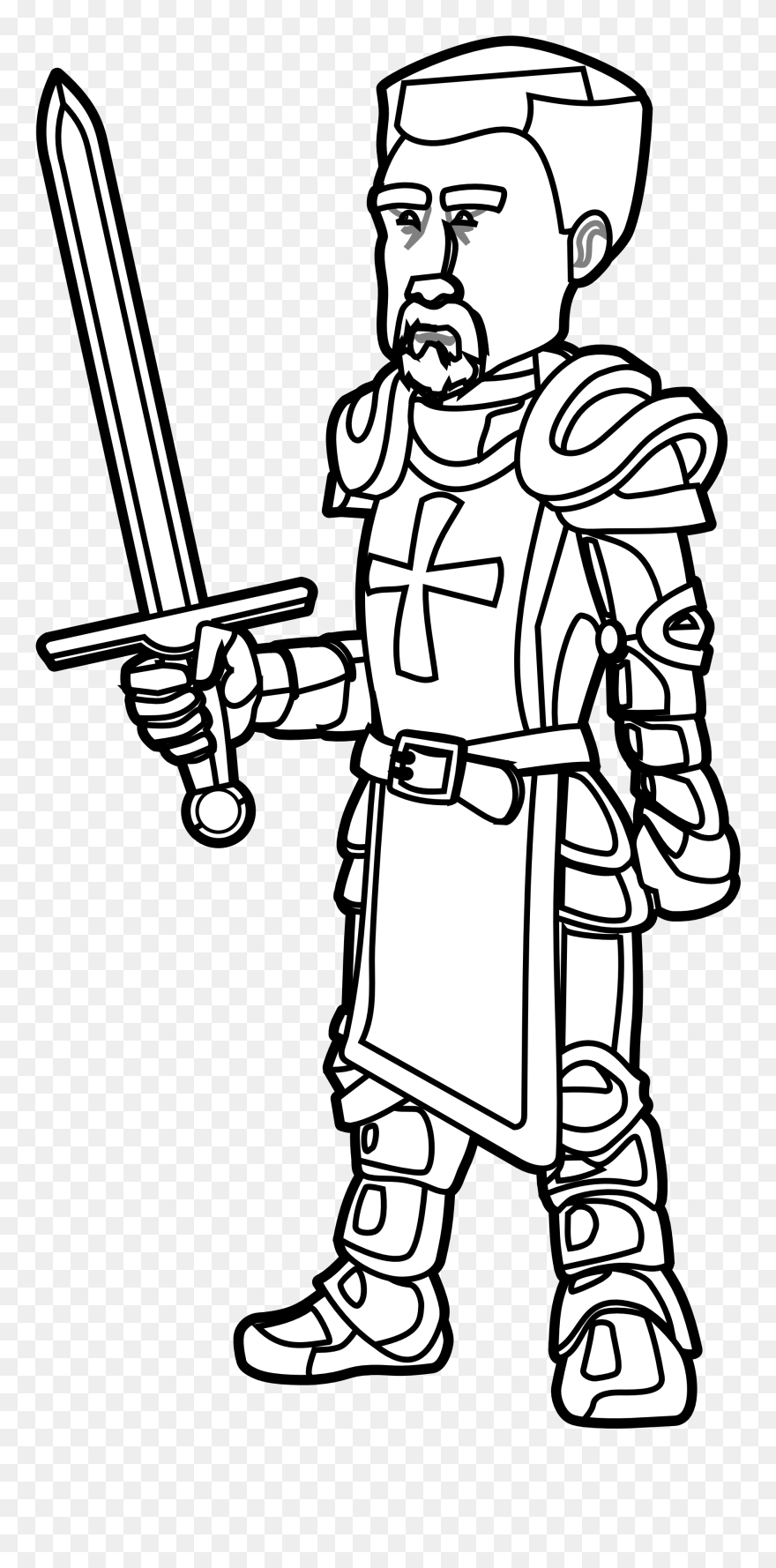 Knight Clipart Clipart - Knight Clip Art Black And White - Png Download