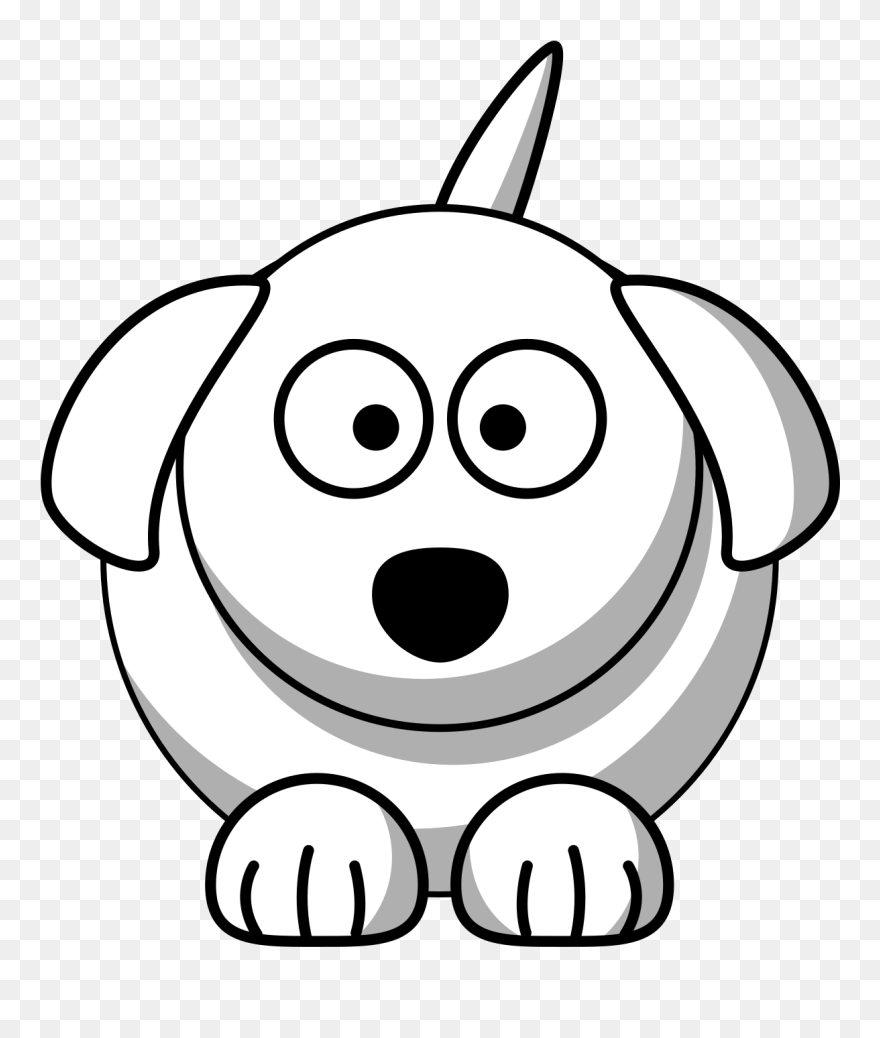 Puppy Dog Face Clip Art - Cute Dog Line Drawing - Png Download
