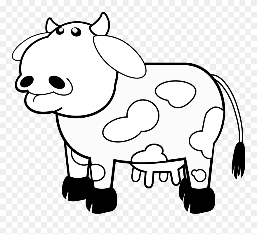 Clipart Info - Cow Clipart Black And White - Png Download