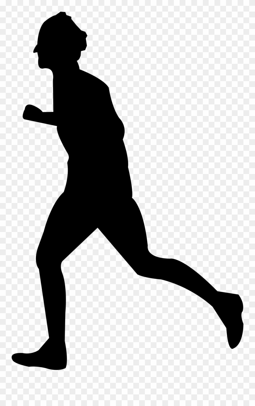 Running Silhouette Clip Art 101 Clip Art - People Running Silhouette Transparent - Png Download