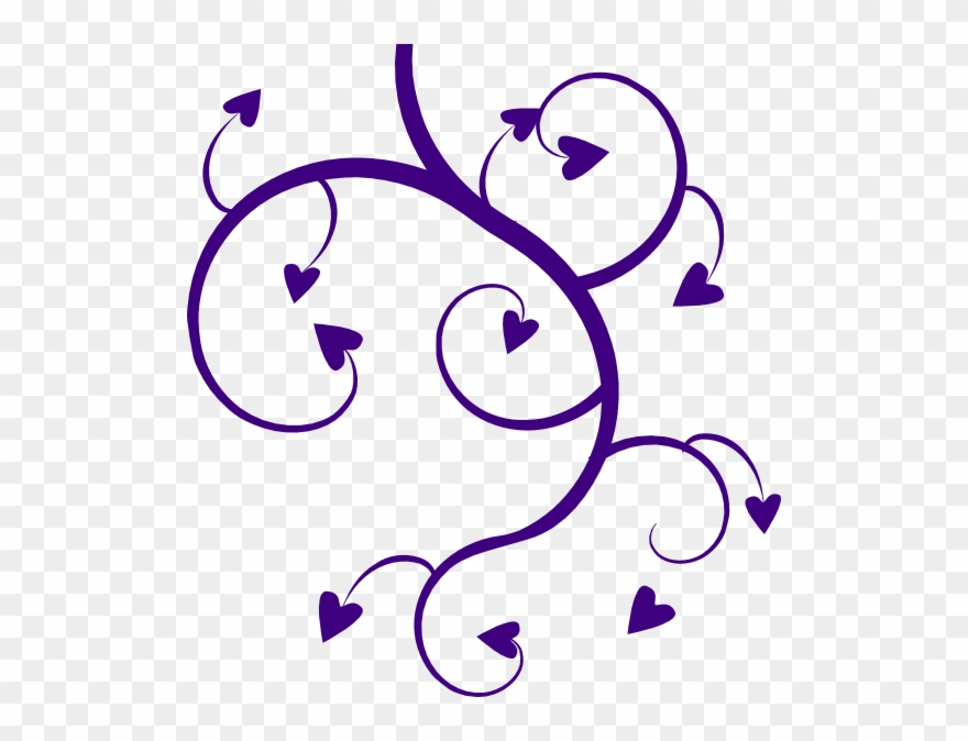 This Free Clip Arts Design Of Purple Heart Tree - Grey And Pink Borders - Png Download