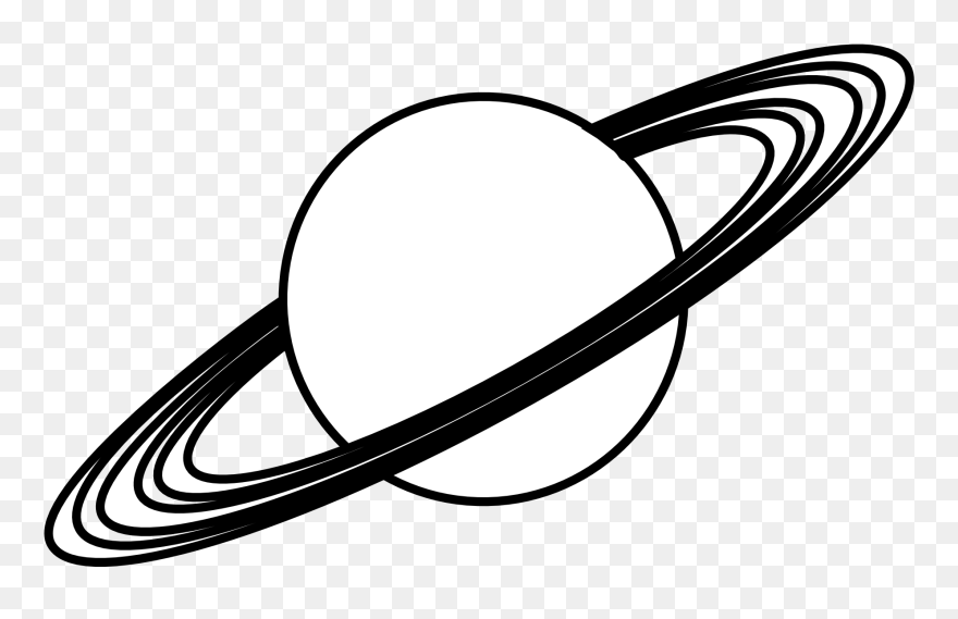 Planets In Order Clip Art Pics About Space - Planet Clipart Black And White - Png Download