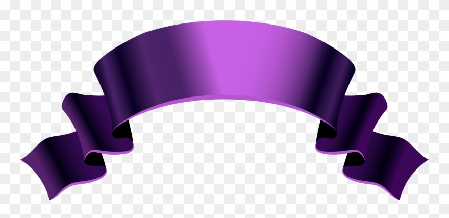 Image Free Download Announcements Clipart Purple - Purple & Gold Ribbon - Png Download