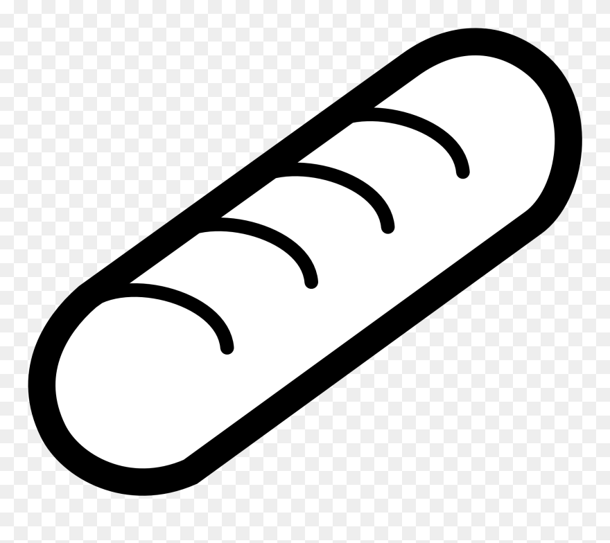 Hot Dog Black And White Clip Art Clipart - Hotdog Clip Art Black And White - Png Download